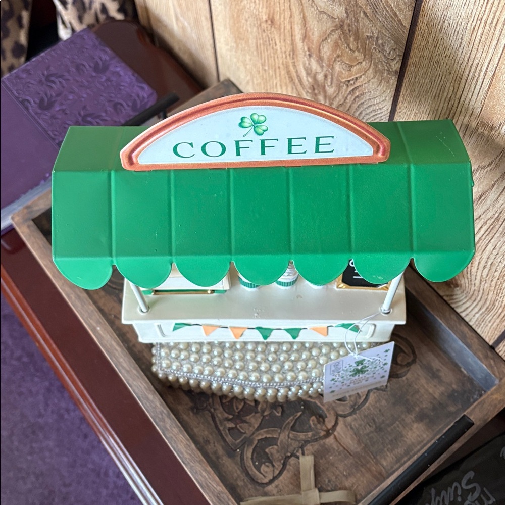 Green and White Coffee Stand Decor - Picture 15 of 17